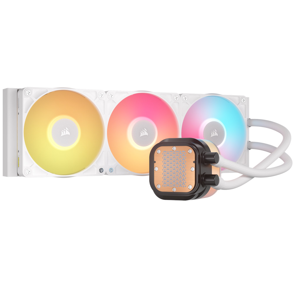 CORSAIR - Corsair iCUE LINK TITAN 360 RX LCD RGB White All In One CPU Cooler - 360mm