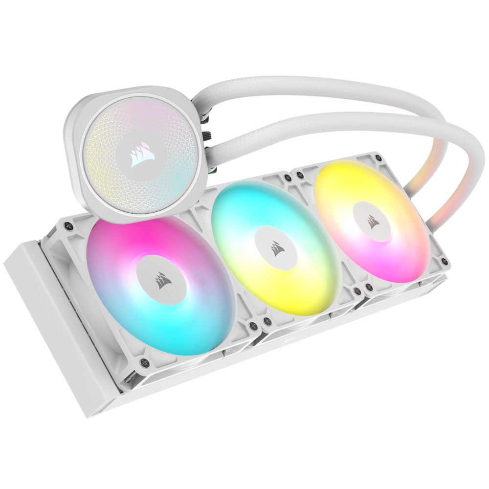 CORSAIR - Corsair NAUTILUS 360 RS ARGB White All In One CPU Cooler - 360mm