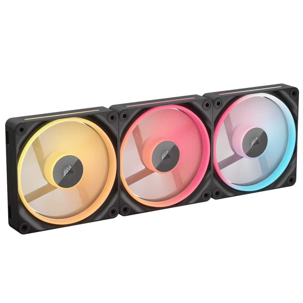 CORSAIR - The CORSAIR iCUE LINK LX120-R RGB 120mm PWM Reverse Fans Starter Kit - Black