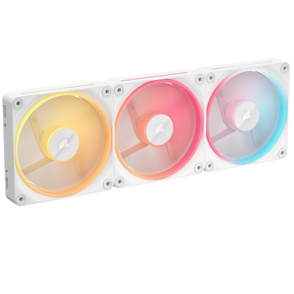 CORSAIR - CORSAIR iCUE LINK LX120-R RGB 120mm PWM Reverse Fans Starter Kit - White