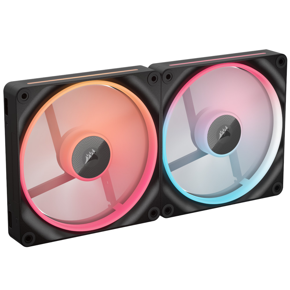 CORSAIR - CORSAIR iCUE LINK LX140-R RGB 140mm PWM Reverse Fans Starter Kit - Black