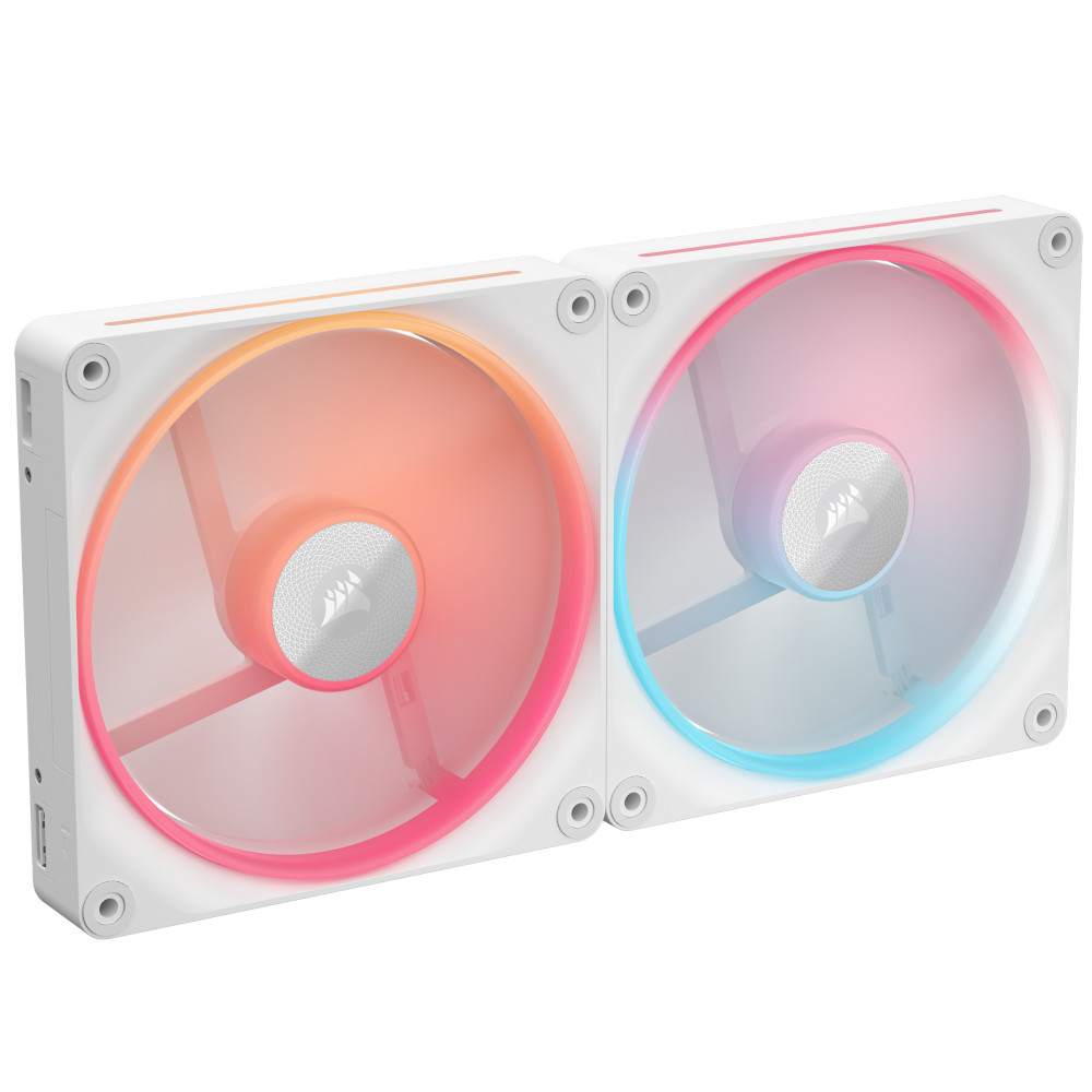 CORSAIR - CORSAIR iCUE LINK LX140-R RGB 140mm PWM Reverse Fans Starter Kit - White