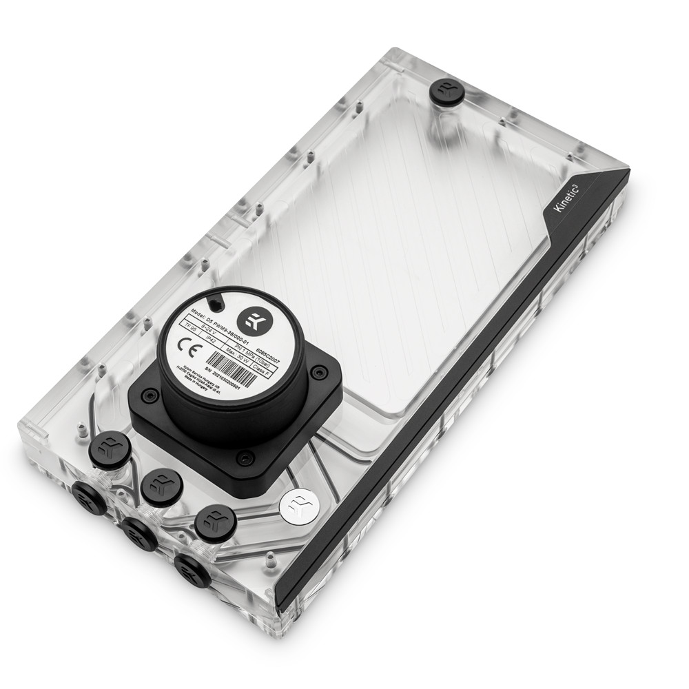 EK Water Blocks - EK Water Blocks EK-Quantum Kinetic3 FLT 280 D-RGB Pump/Reservoir Combo - Plexi