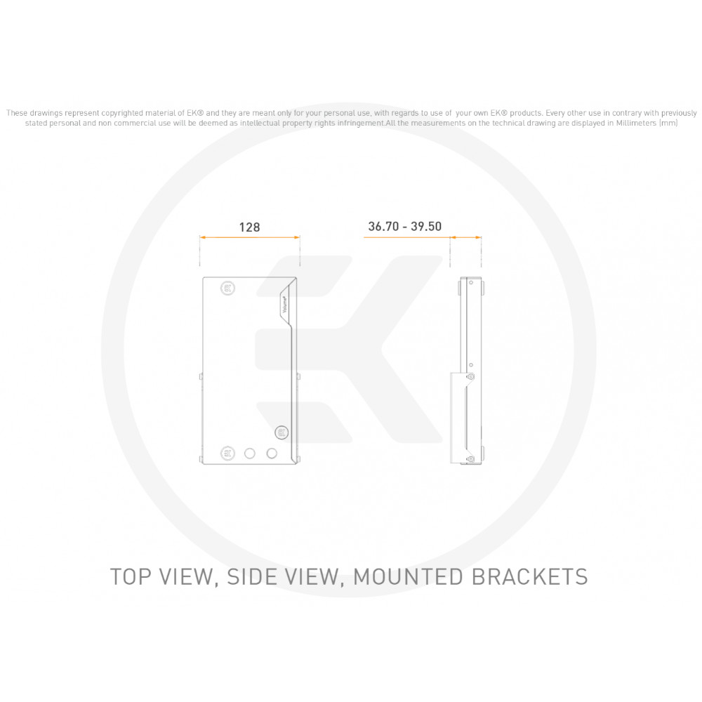 EK Water Blocks - EK Water Blocks EK-Quantum Volume3 FLT 240 D-RGB Reservoir - Plexi