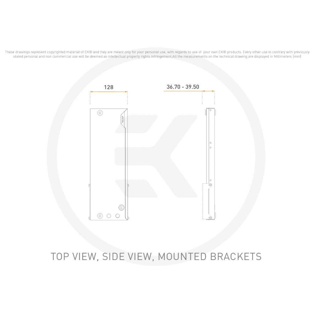 EK Water Blocks - EK Water Blocks EK-Quantum Volume3 FLT 360 D-RGB Reservoir  - Plexi