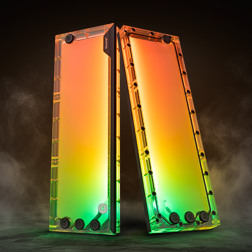 EK Water Blocks - EK Water Blocks EK-Quantum Volume3 FLT 360 D-RGB Reservoir  - Plexi