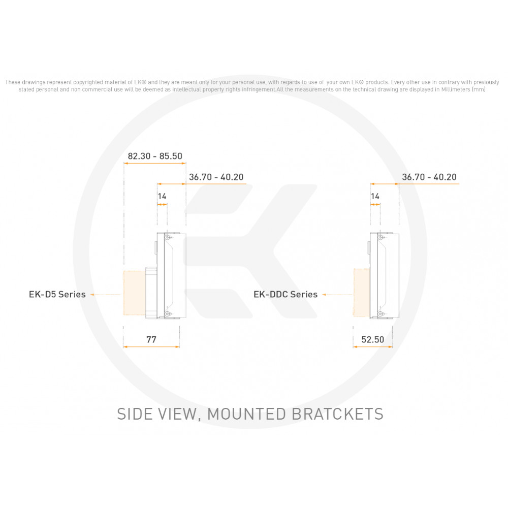 EK Water Blocks - EK Water Blocks EK-Quantum Kinetic3 FLT 92 D5/DDC Body D-RGB Reservoir - Plexi