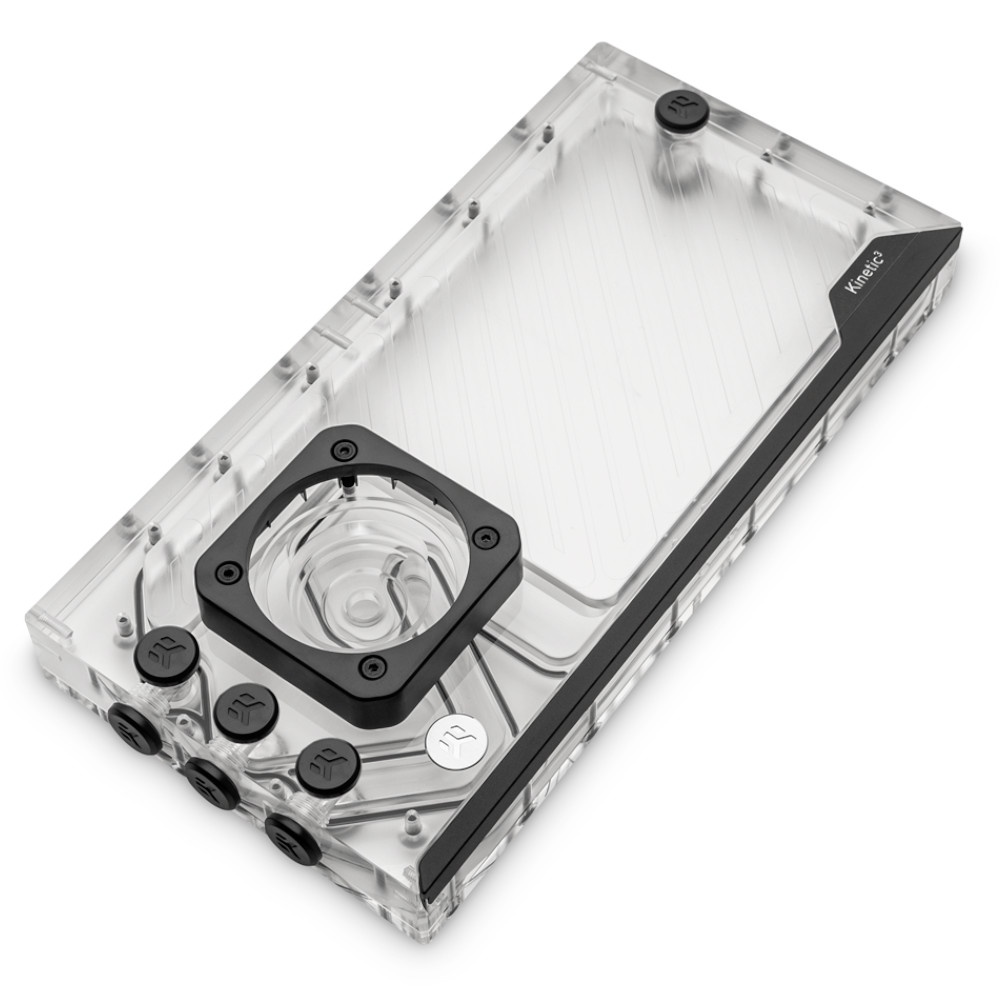 EK Water Blocks EK-Quantum Kinetic3 FLT 280 D5/DDC Body D-RGB Reservoir - Plexi