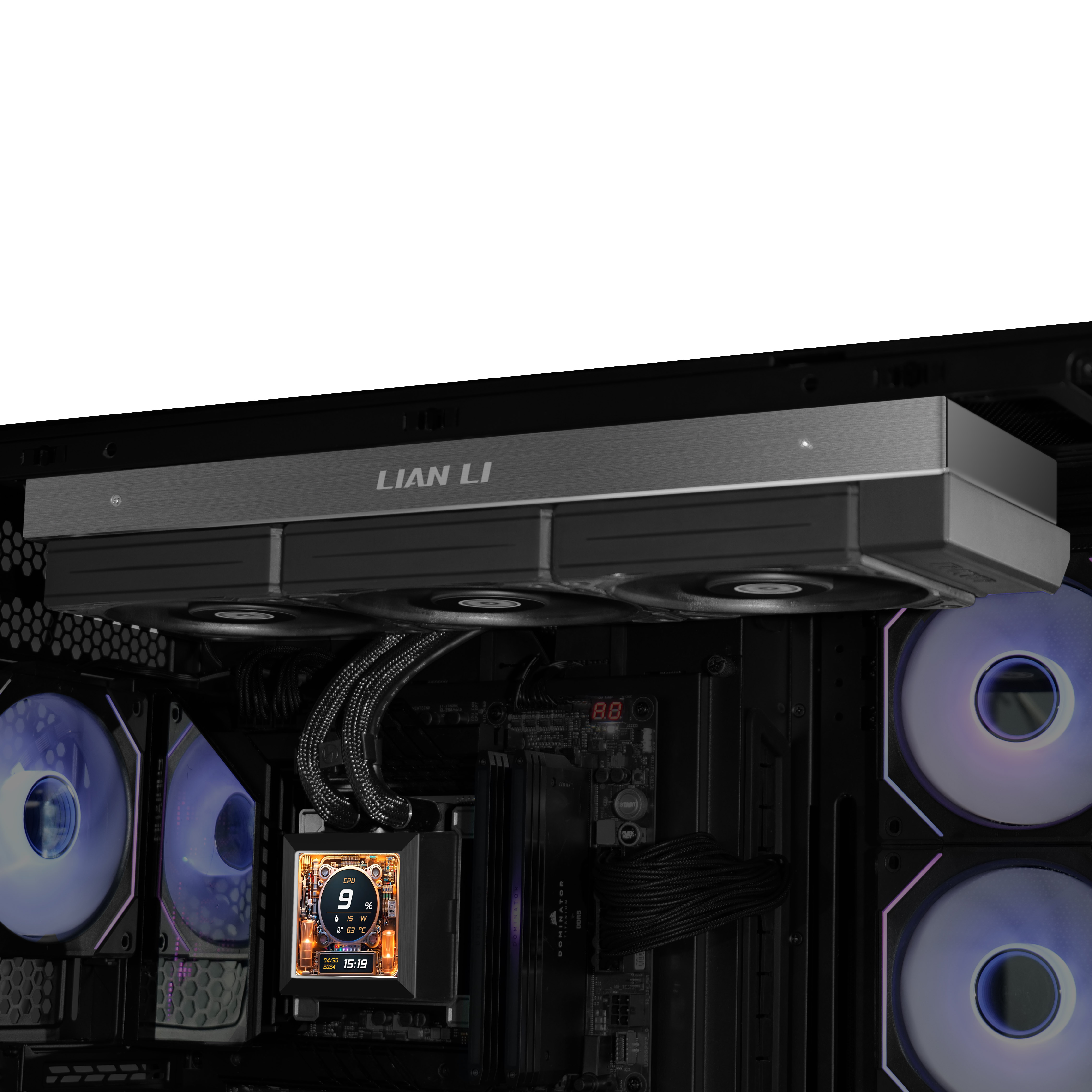 Lian Li - Lian Li HydroShift LCD 360S AIO CPU Cooler 360mm - Black
