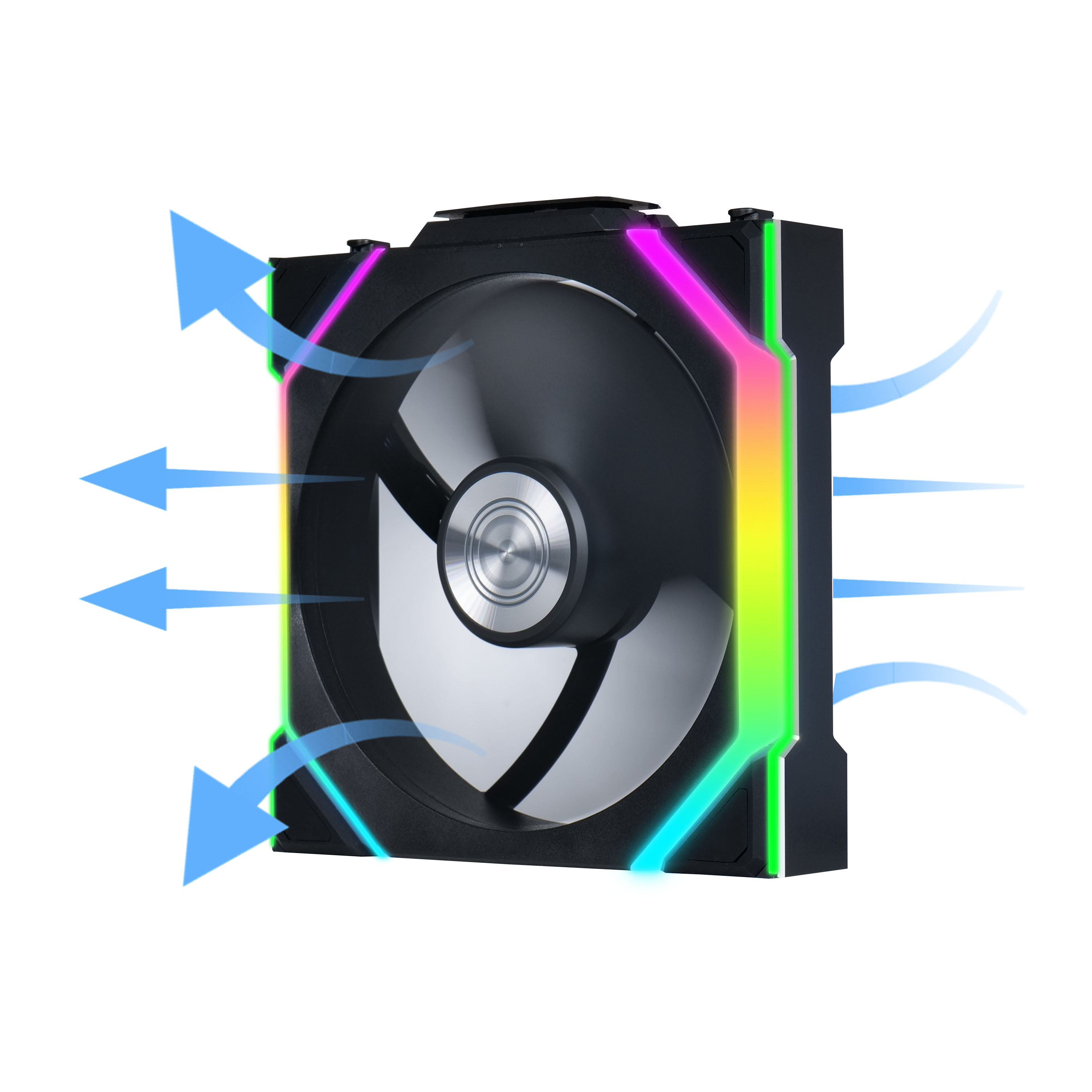 Lian Li - Lian Li UNI SL WIRELESS RGB 120mm Reverse Flow Fan  - Black