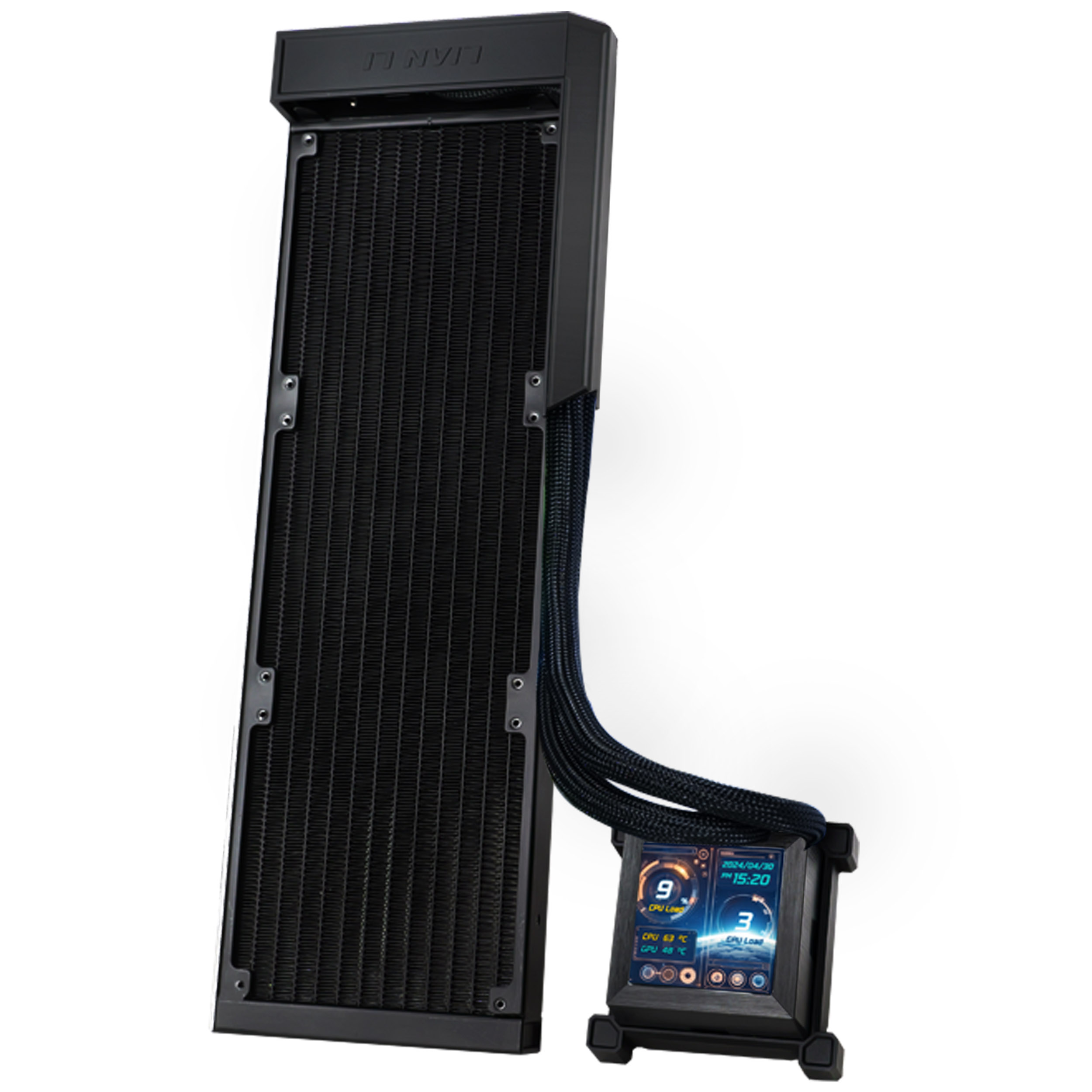 Lian Li - Lian Li HydroShift LCD 360 FANLESS AIO CPU Cooler 360mm - Black