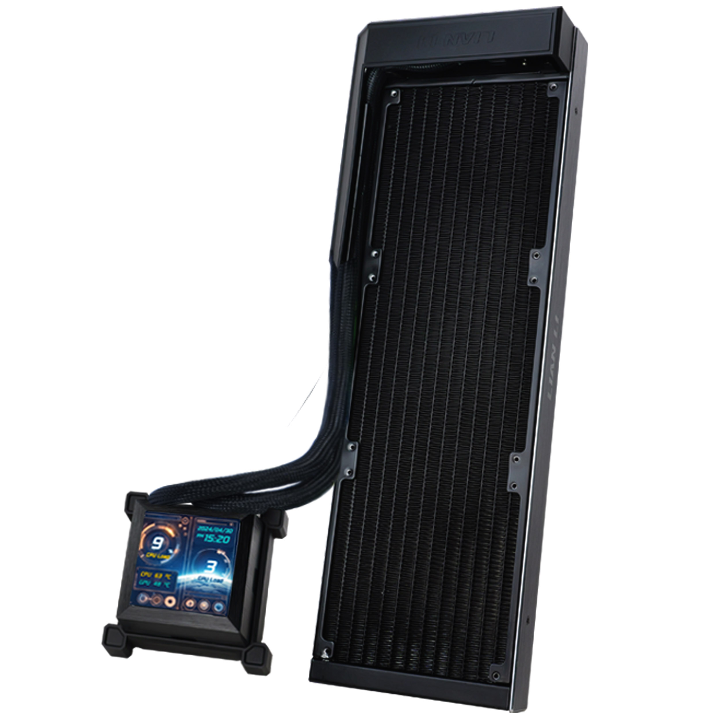 Lian Li - Lian Li HydroShift LCD 360 FANLESS AIO CPU Cooler 360mm - Black