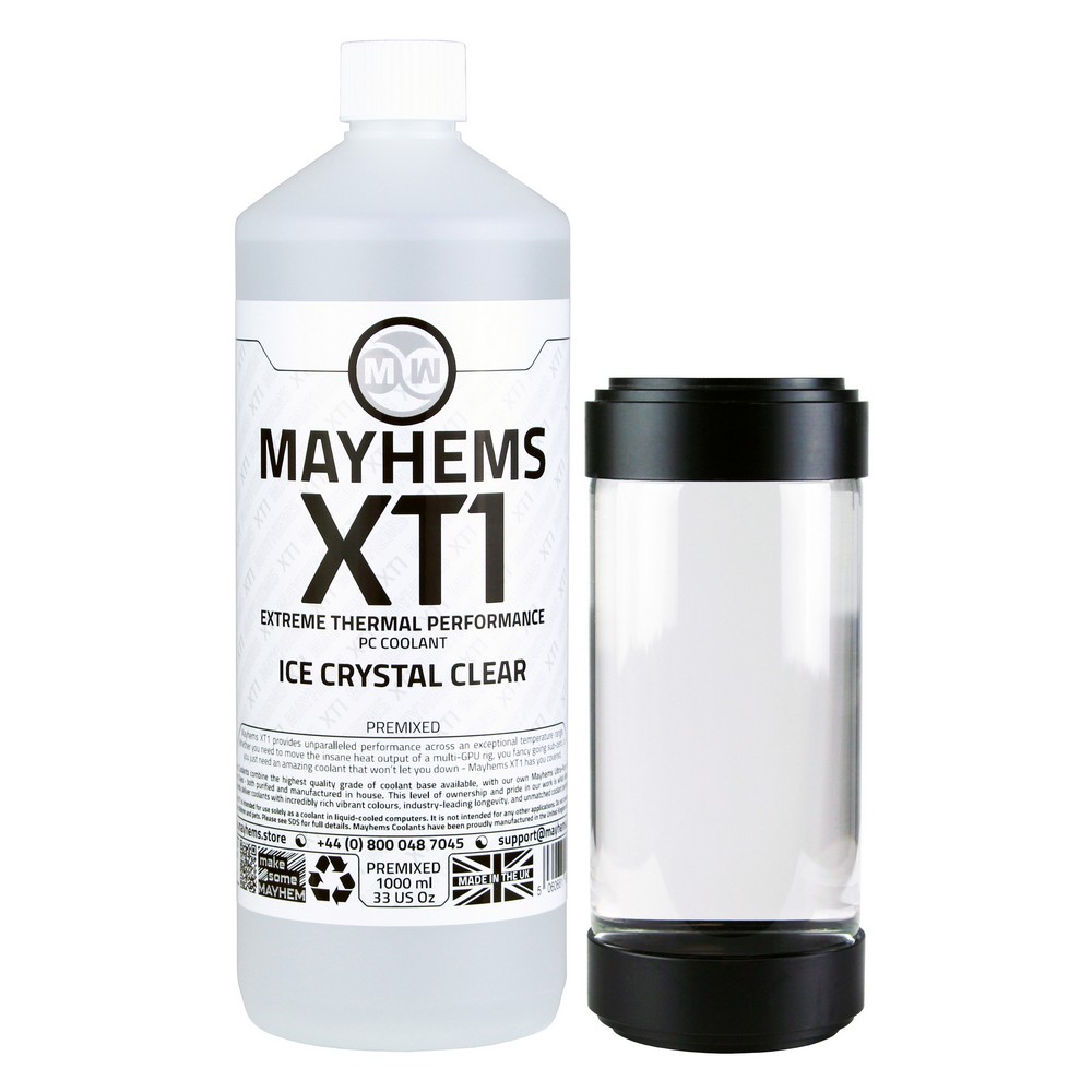 Mayhems - PC Coolant - XT1 Premix - Thermal Performance Series, 1 Litre, Ice Crystal Clear