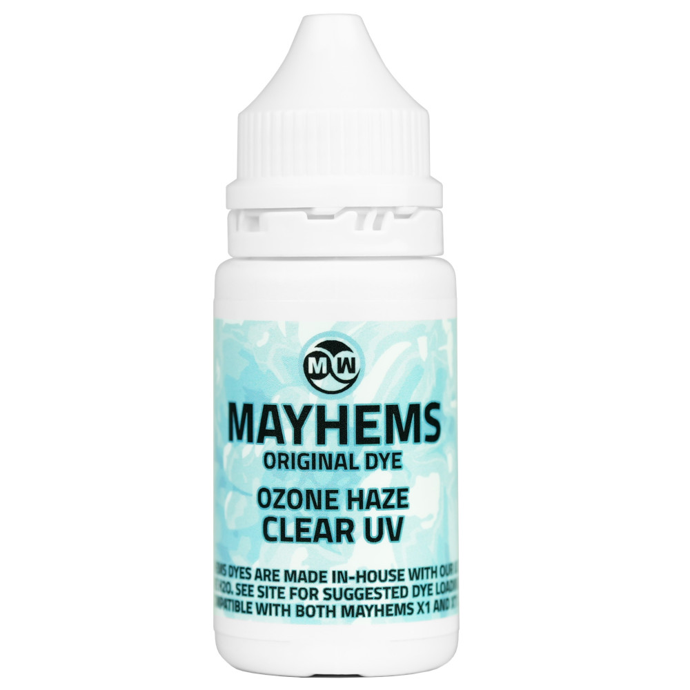 Mayhems - Coolant Dye - Original Series - Intense Colour, UV Fluorescent Blue, 15 ml - Ozone Haze Clear