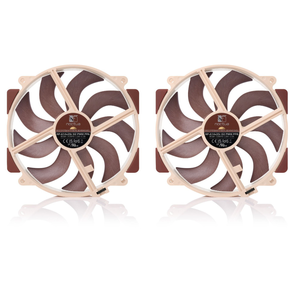 Noctua - Noctua NF-A14x25r G2 PWM Sx2 PP 1500RPM 140mm Next Gen Push-Pull Fan Set