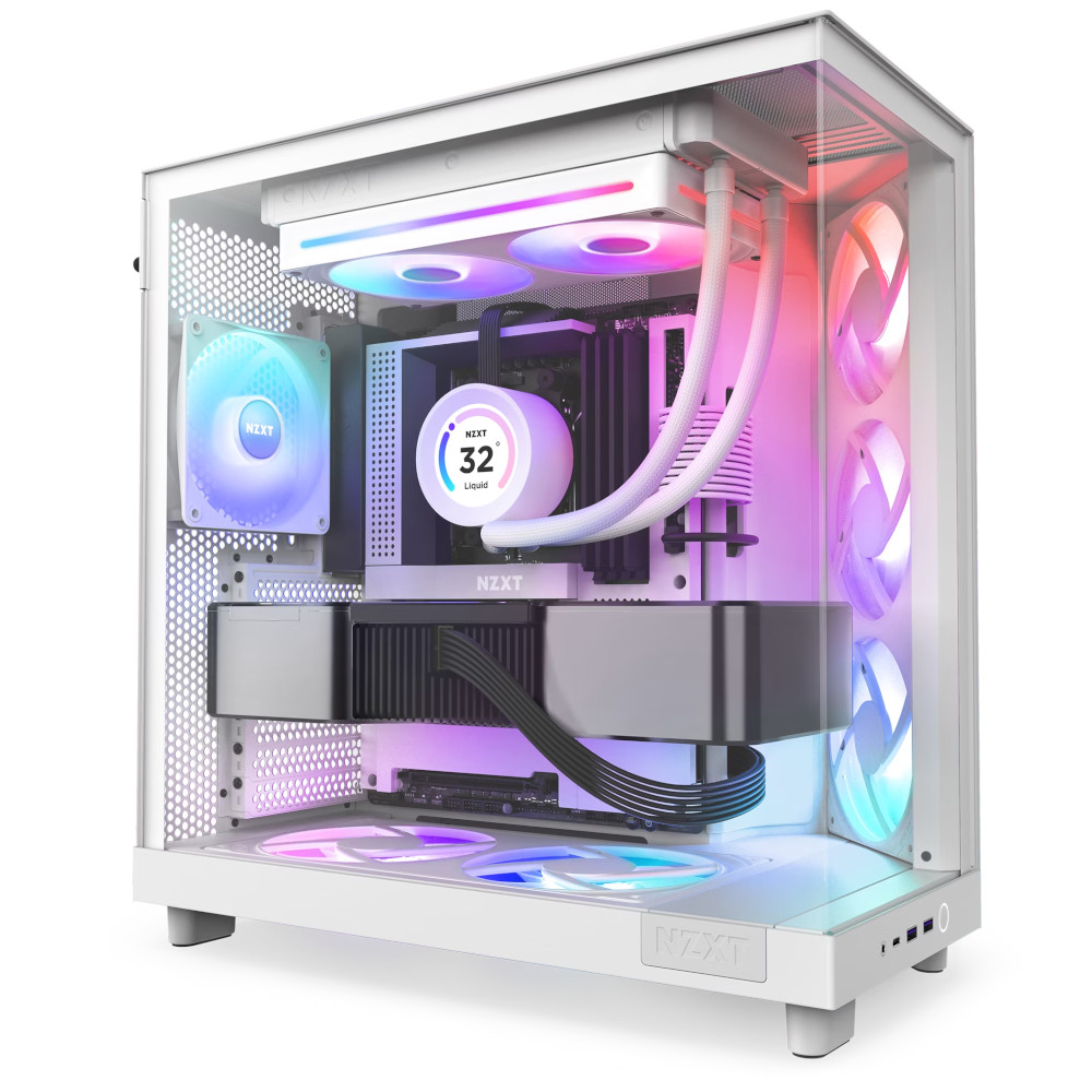 NZXT - NZXT F240 RGB Core 240mm Single Frame - White