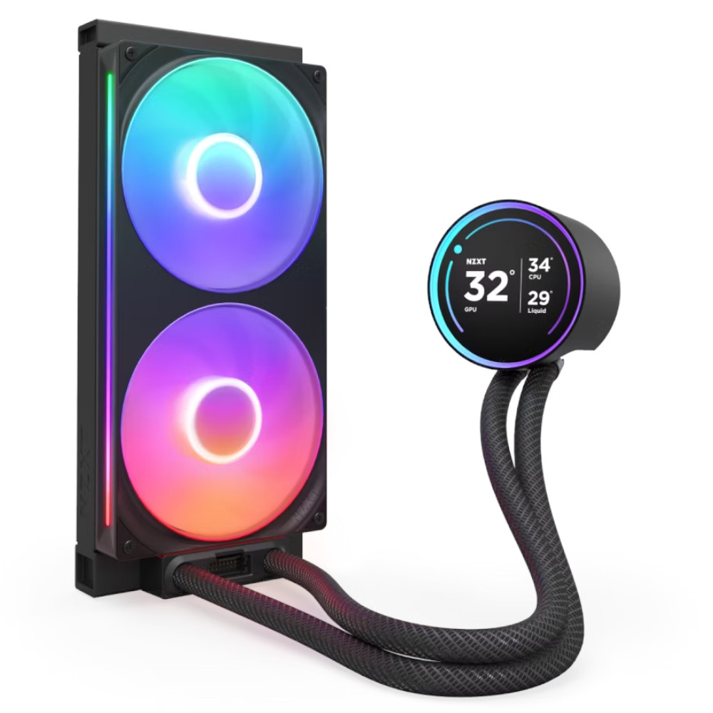 NZXT - NZXT Kraken 280 Elite V2 Black RGB AIO CPU Water Cooler - 280mm