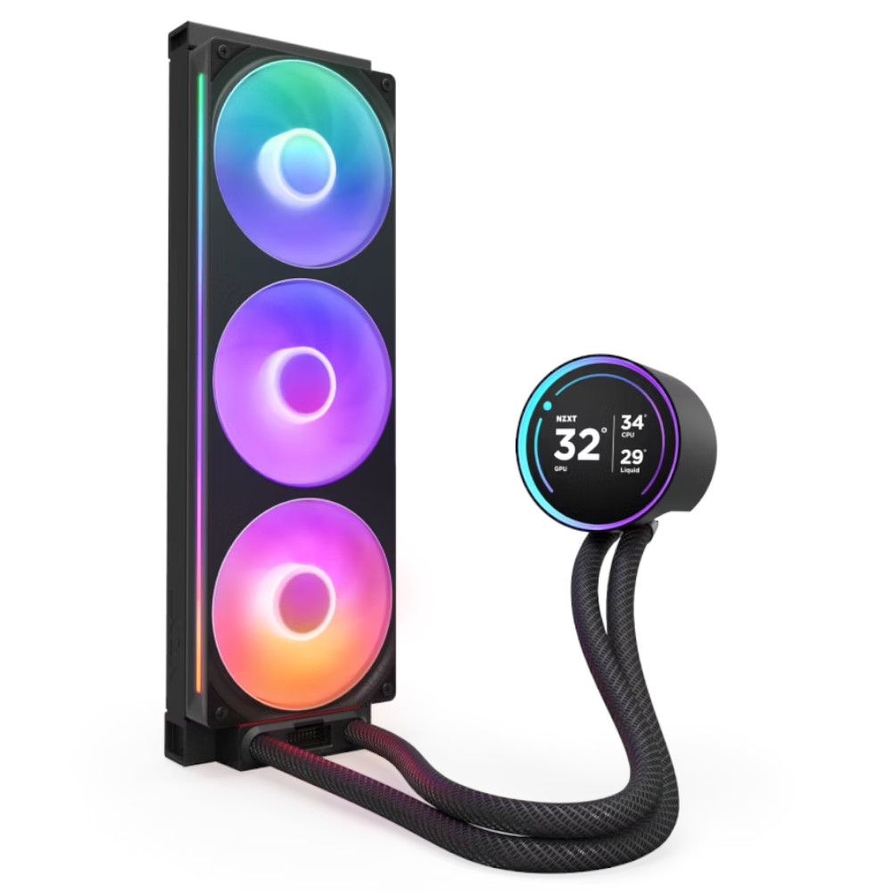 NZXT - NZXT Kraken 360 Elite V2 Black RGB AIO CPU Water Cooler - 360mm