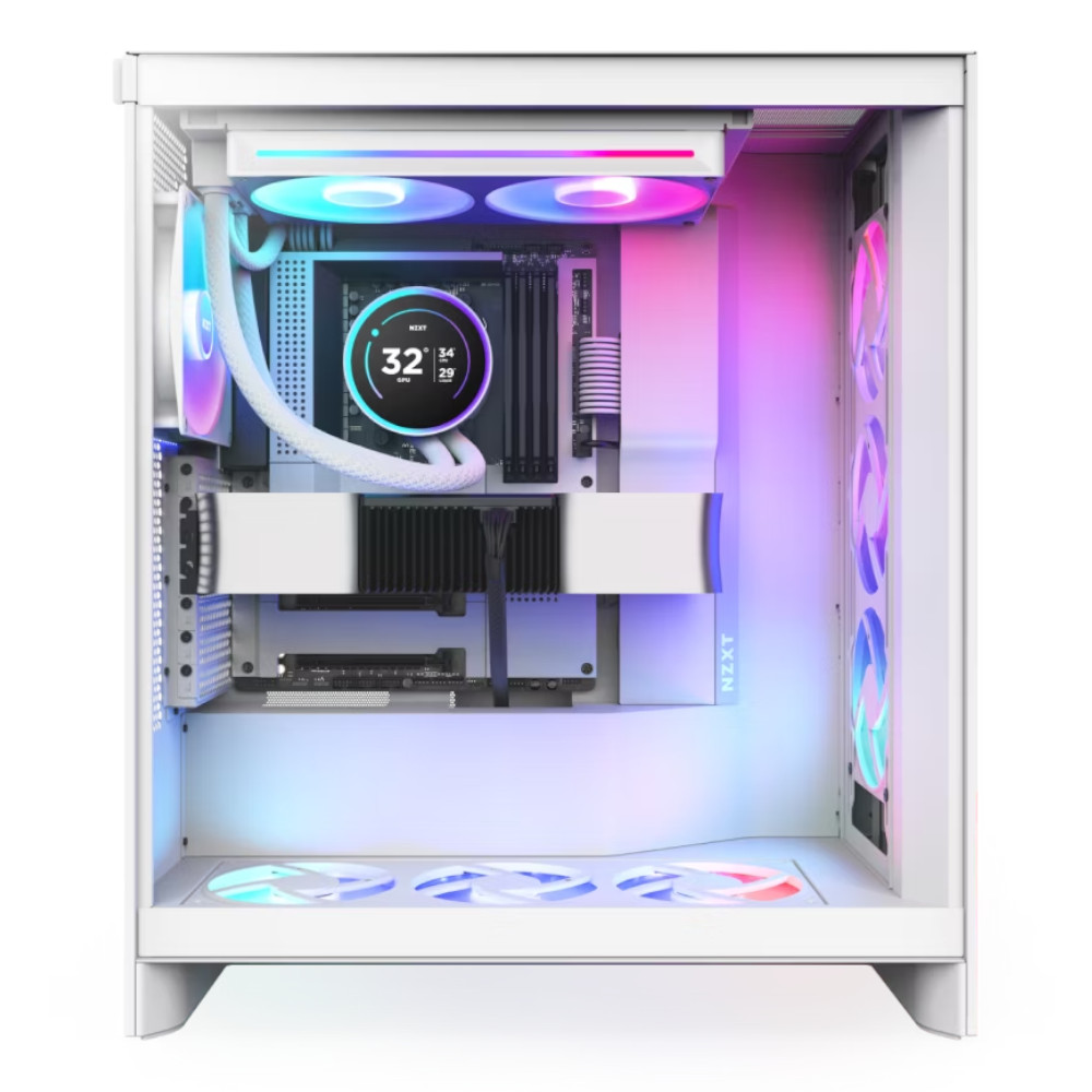 NZXT - NZXT Kraken 280 Elite V2 White RGB AIO CPU Water Cooler - 280mm