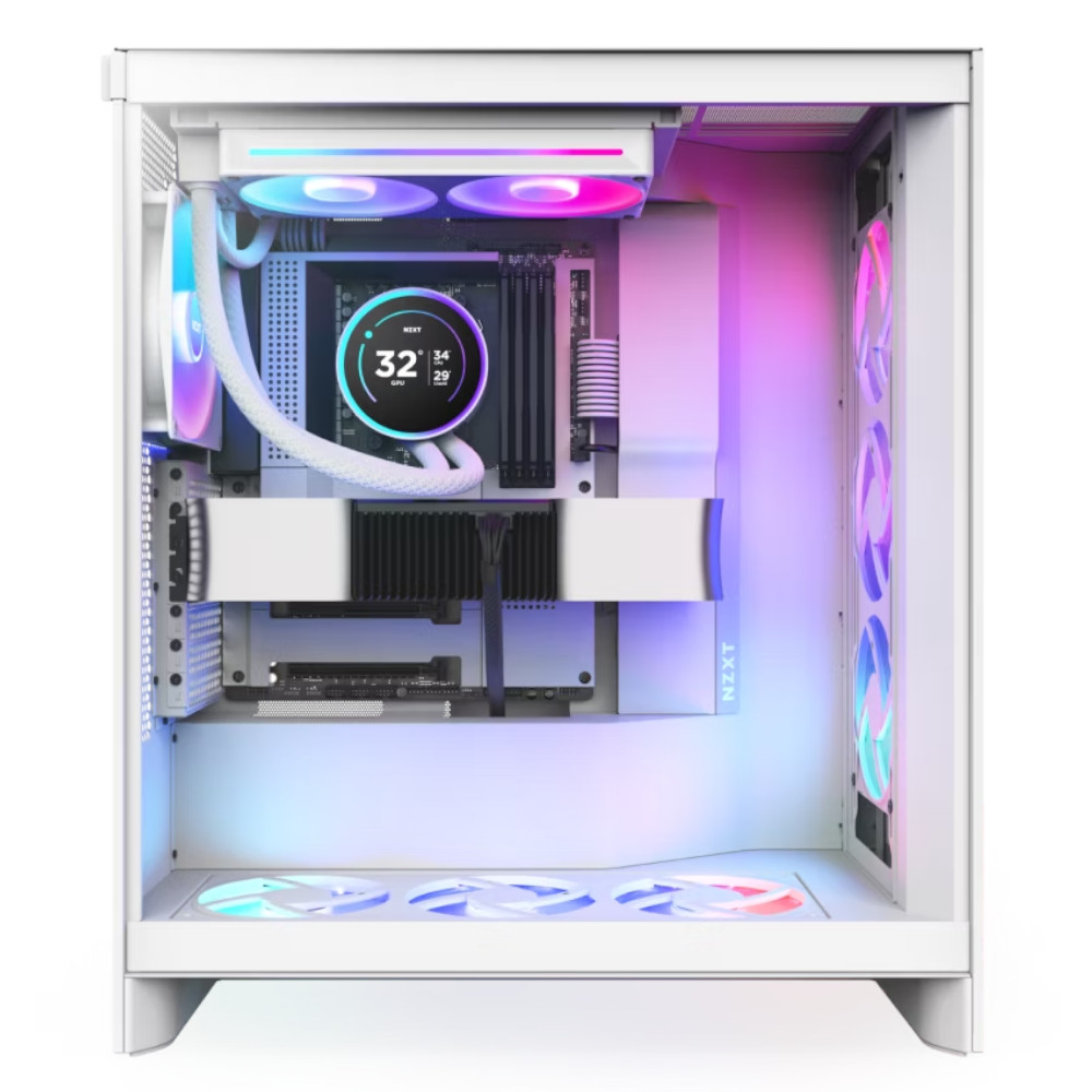 NZXT - NZXT Kraken 240 Elite V2 White RGB AIO CPU Water Cooler - 240mm