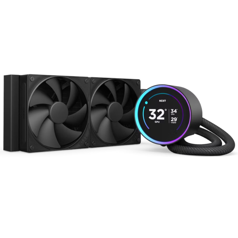 NZXT - NZXT Kraken 240 Elite V2 Black AIO CPU Water Cooler - 240mm