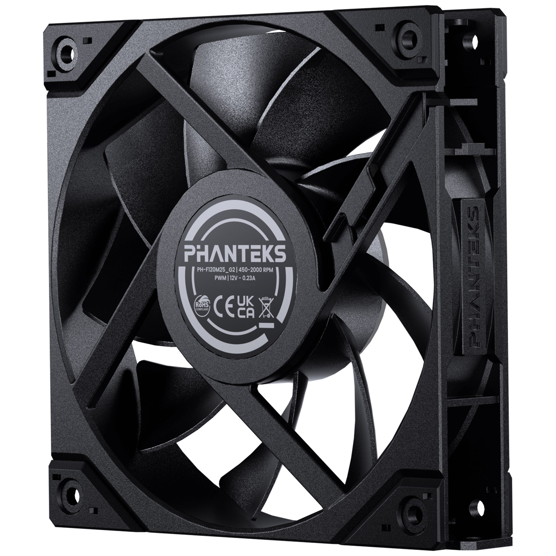 Phanteks - Phanteks M25 Gen2 120mm High-Airflow PWM Fan - Black