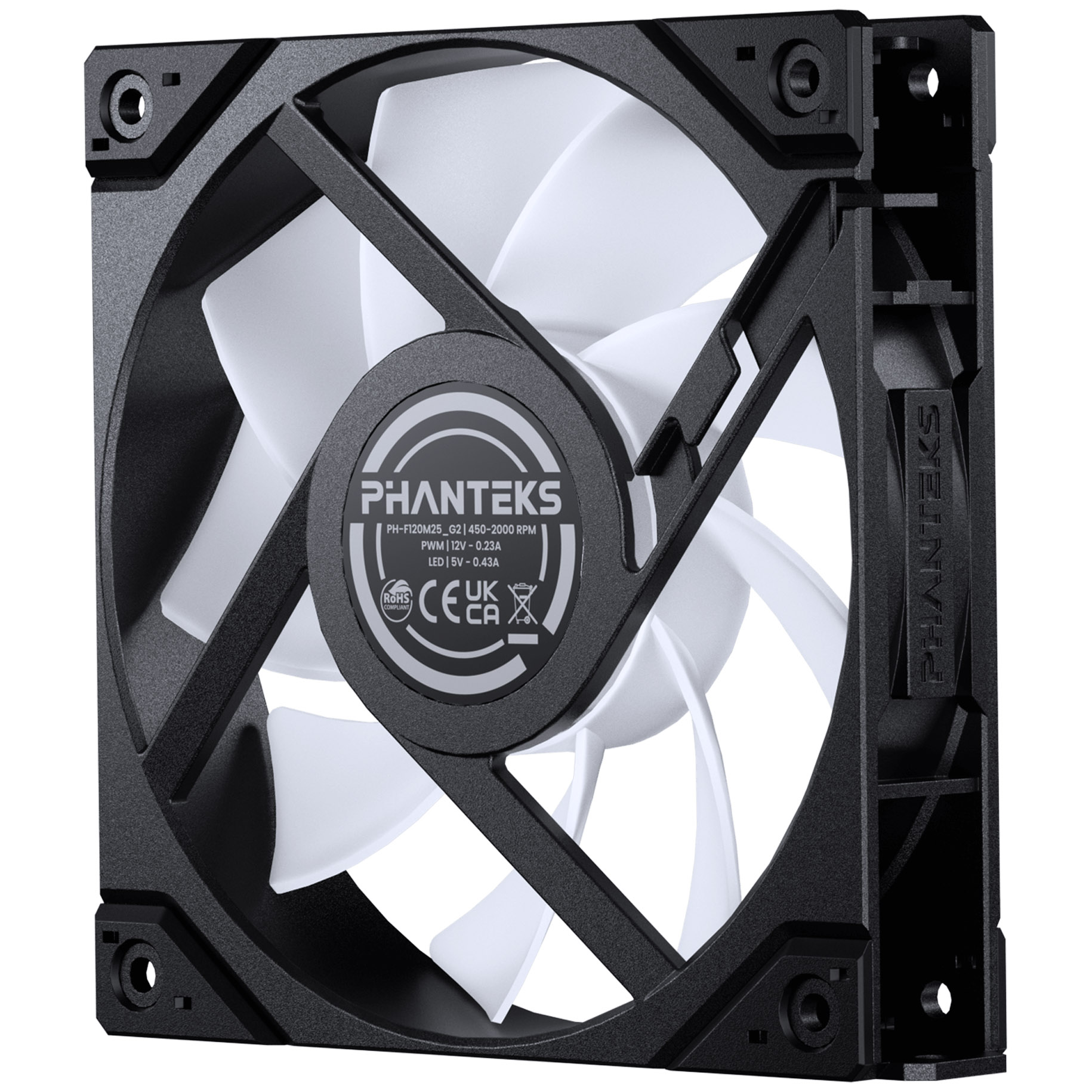 Phanteks - Phanteks M25 Gen2 120mm High-Airflow DRGB PWM Fan - Black