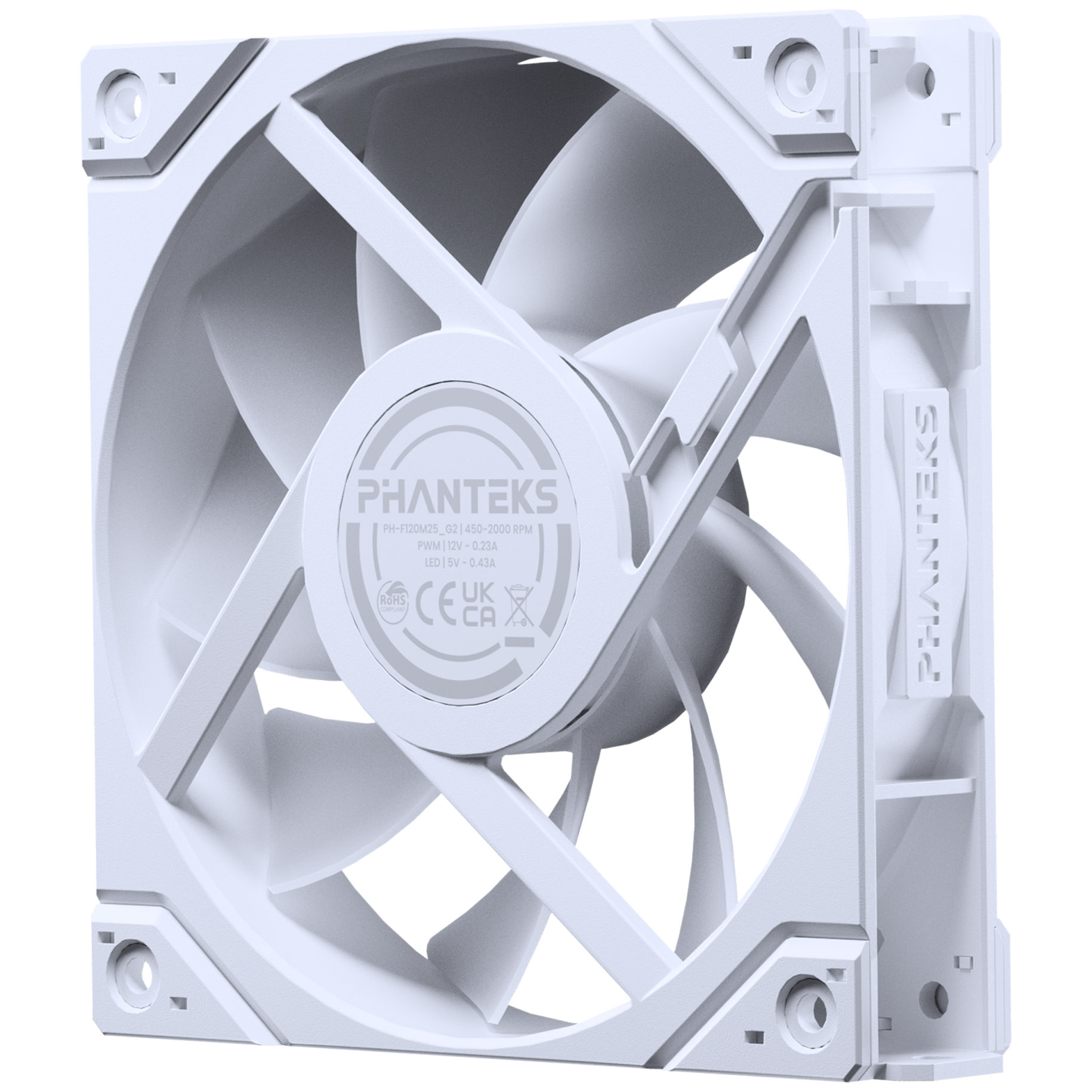 Phanteks - Phanteks M25 Gen2 120mm High-Airflow DRGB PWM Fan - White