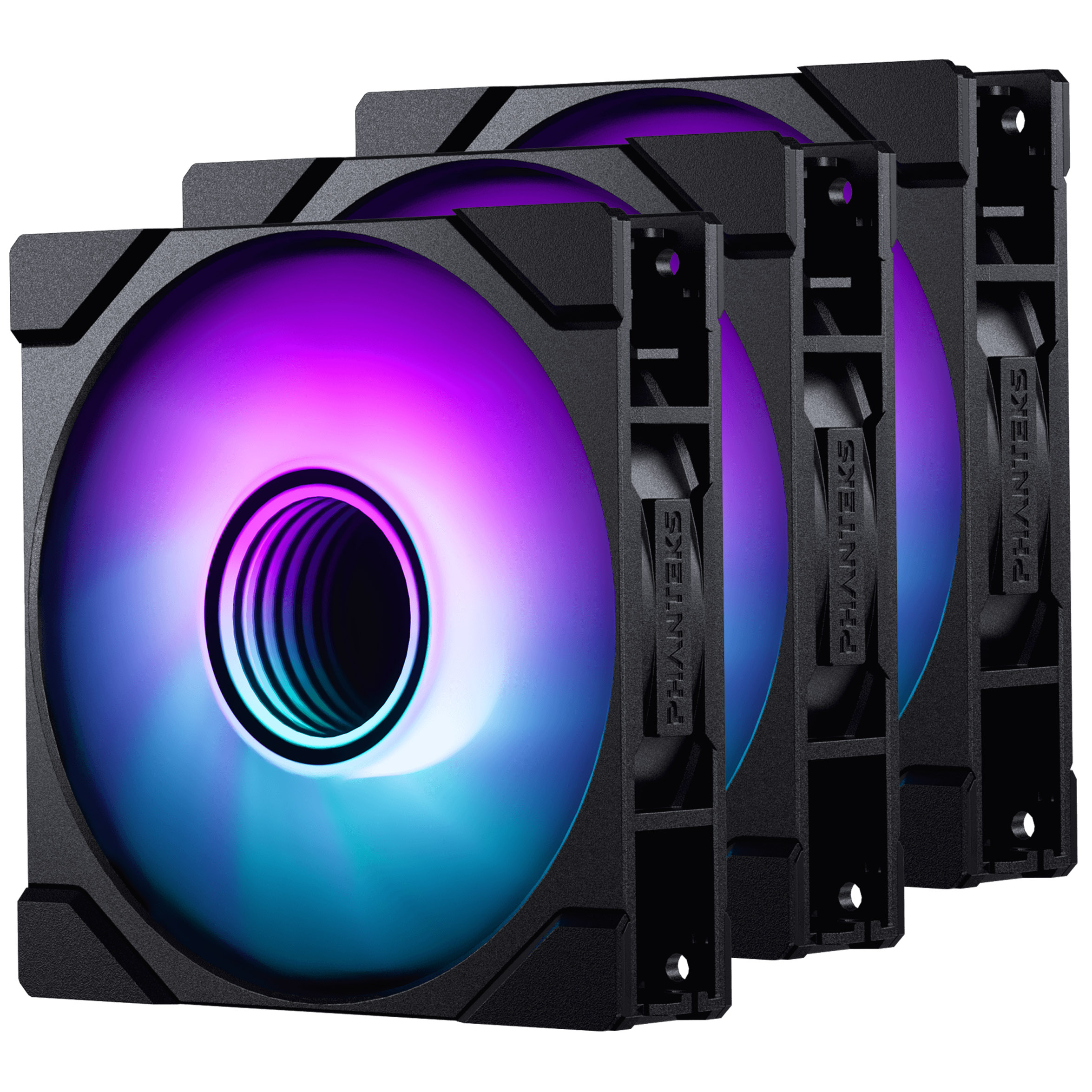 Phanteks M25 Gen2 120mm High-Airflow DRGB PWM Triple Fan Pack - Black