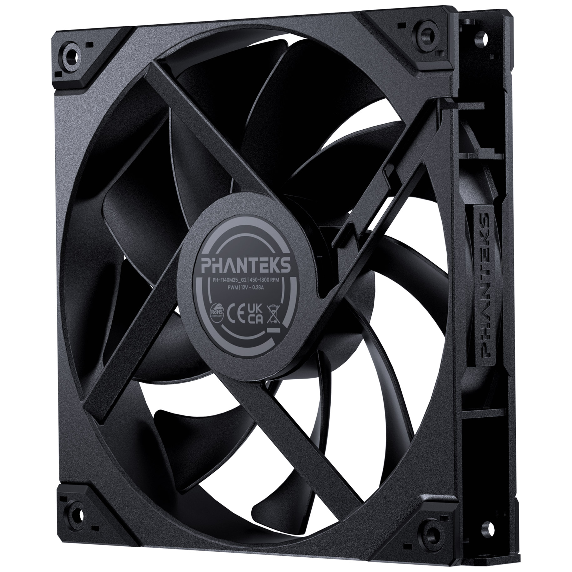 Phanteks - Phanteks M25 Gen2 140mm High-Airflow PWM Fan - Black