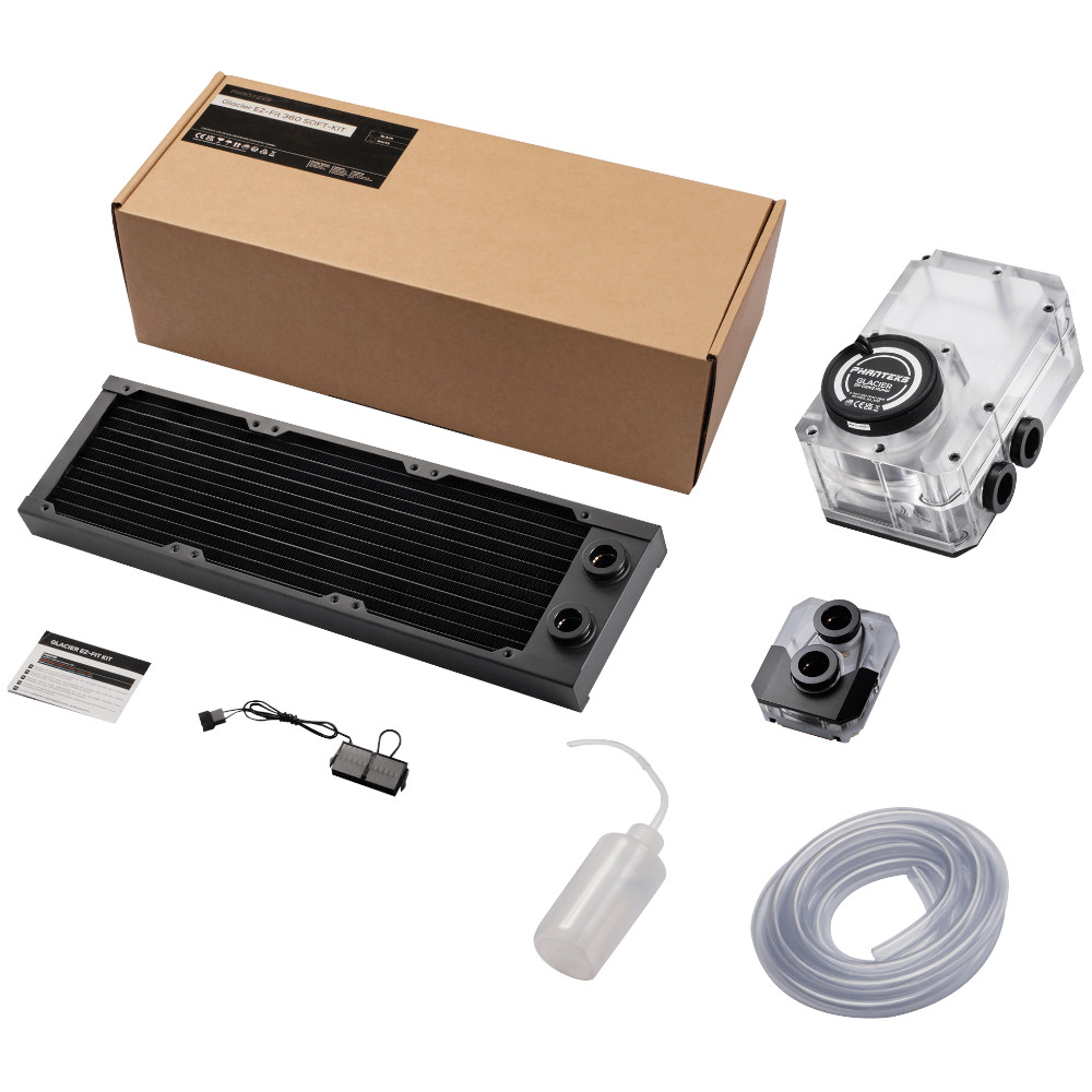 Phanteks - Phanteks EZ-Fit 360 Soft Tubing Full CPU Water Cooling Kit - Black