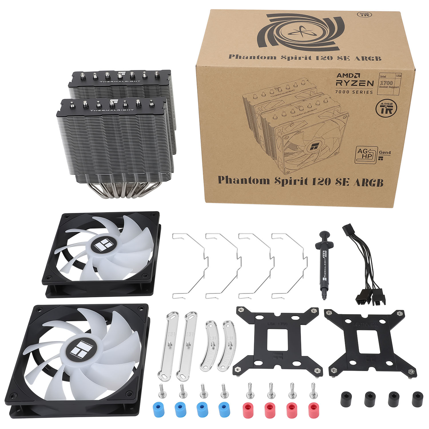 Thermalright - Thermalright Phantom Spirit 120 SE ARGB Dual Tower CPU Cooler - 120mm