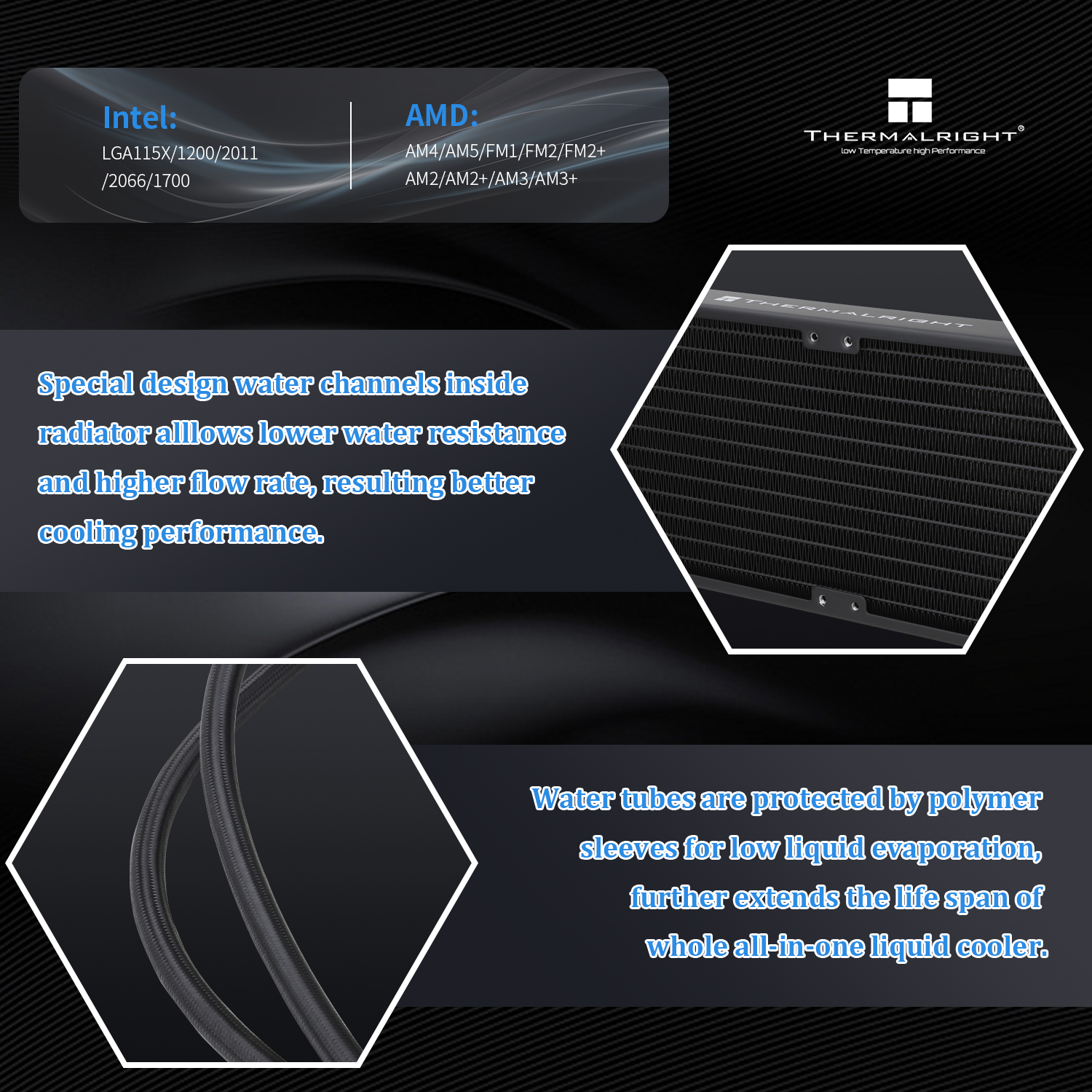 Thermalright - Thermalright Frozen Notte 240 Black ARGB V2 All In One CPU Cooler