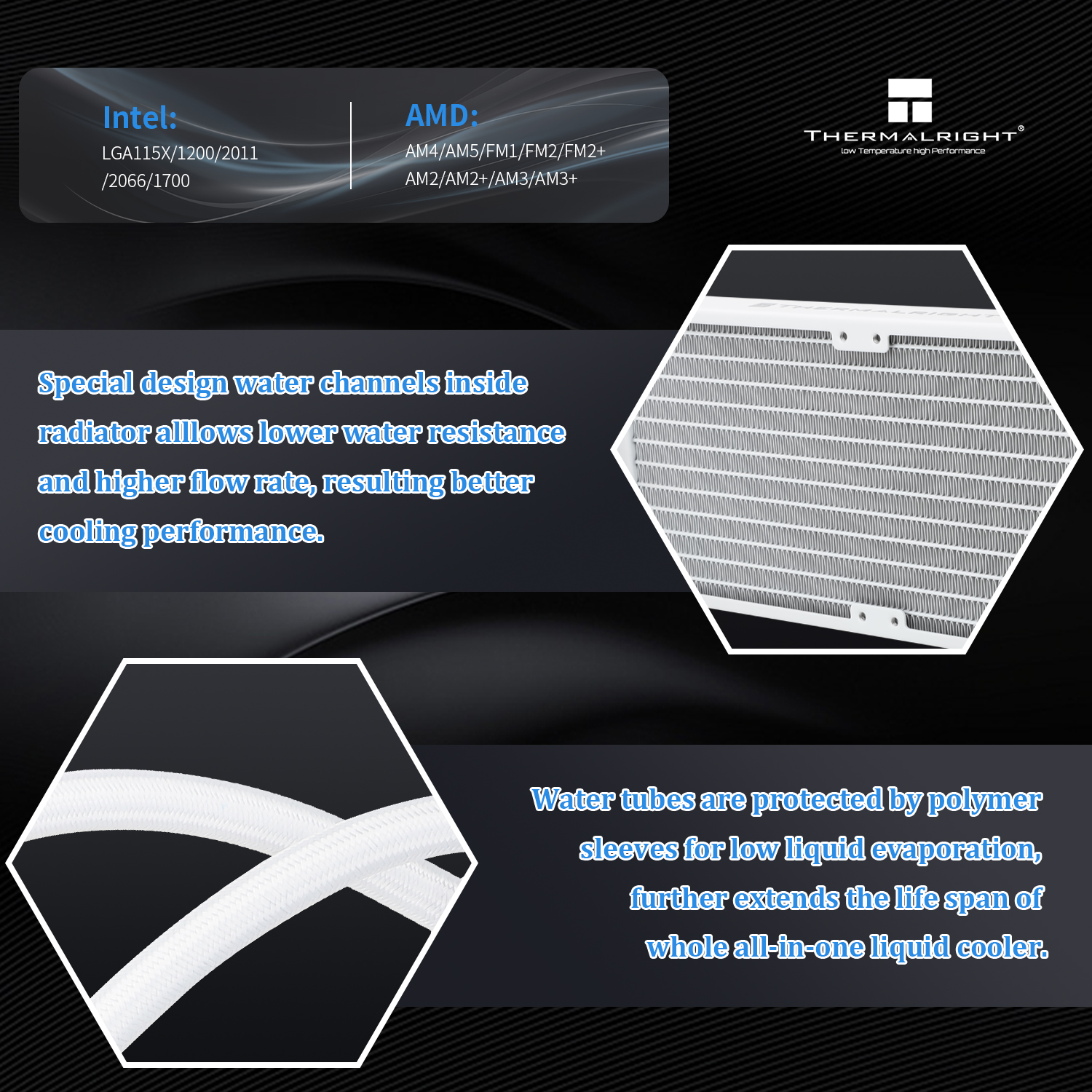 Thermalright - Thermalright Frozen Notte 240 White ARGB V2 All In One CPU Cooler