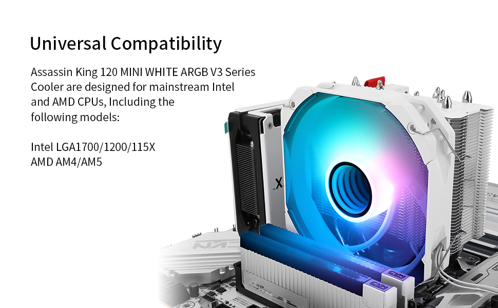 Thermalright - Thermalright Assassin King 120 MINI White ARGB V3 CPU Air Cooler