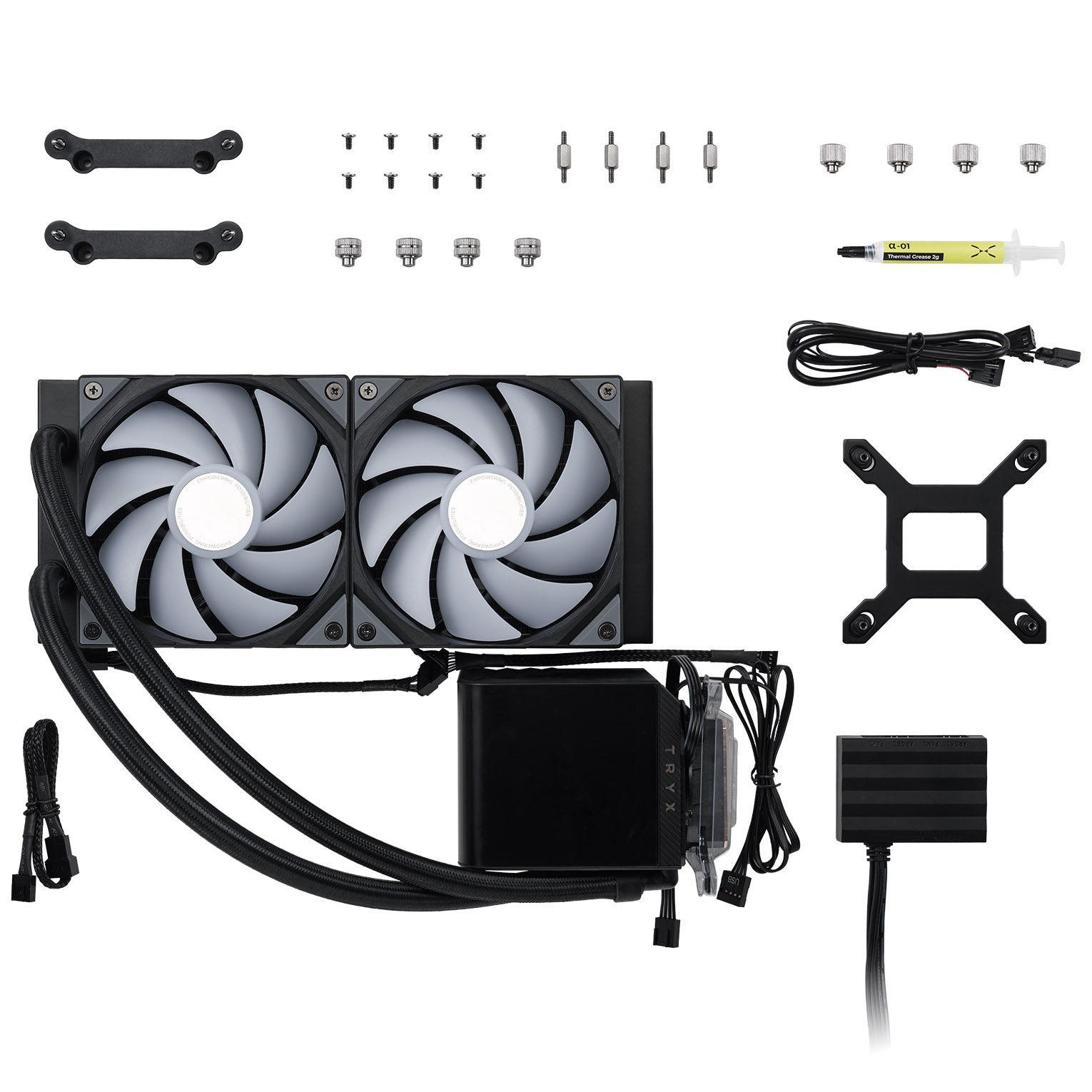 Tryx - TRYX PANORAMA 240mm AIO Liquid Cooler ARGB Black