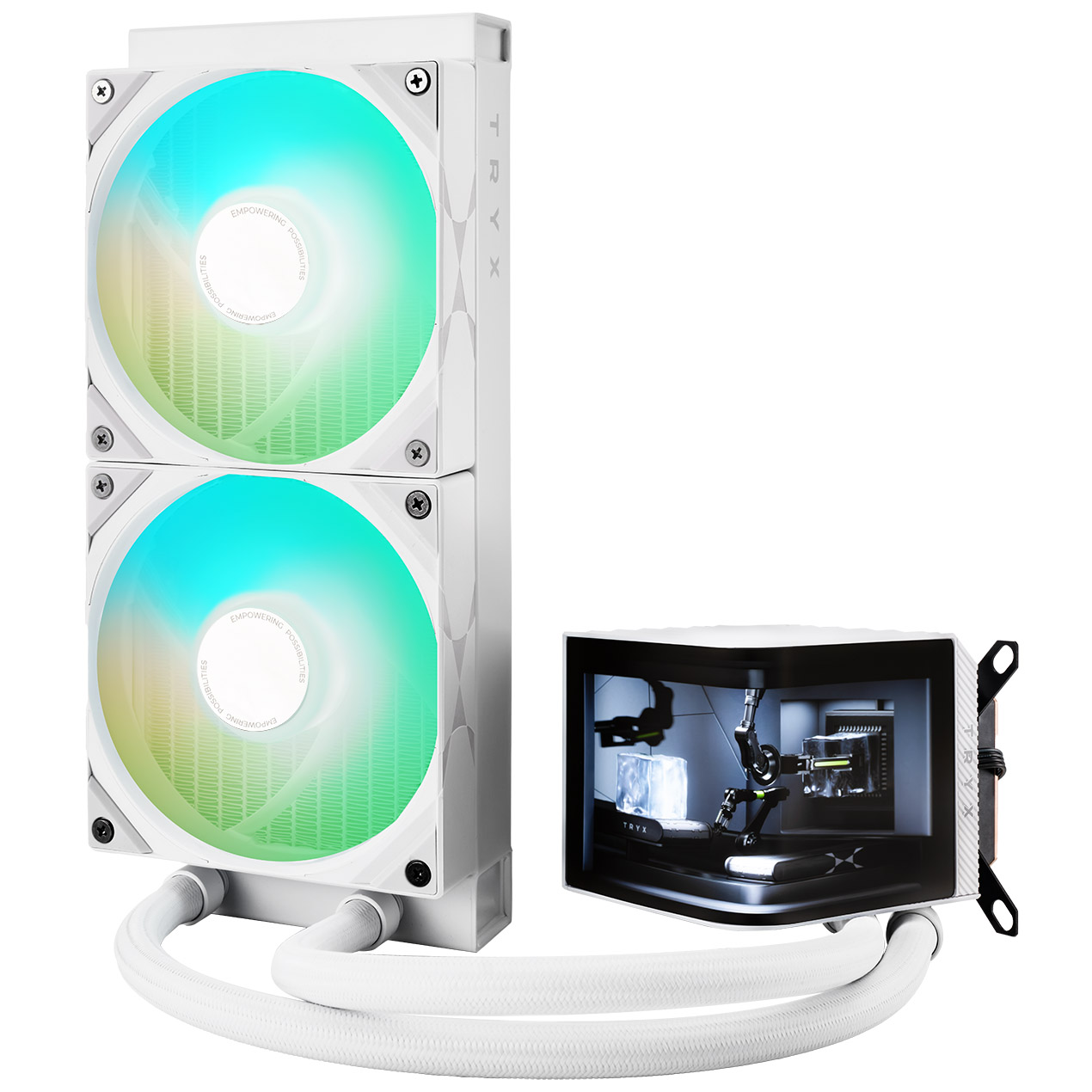 Tryx - TRYX PANORAMA 240mm AIO Liquid Cooler ARGB White