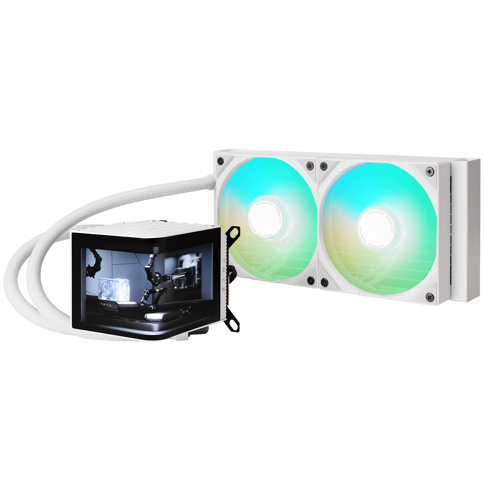 TRYX PANORAMA 240mm AIO Liquid Cooler ARGB White