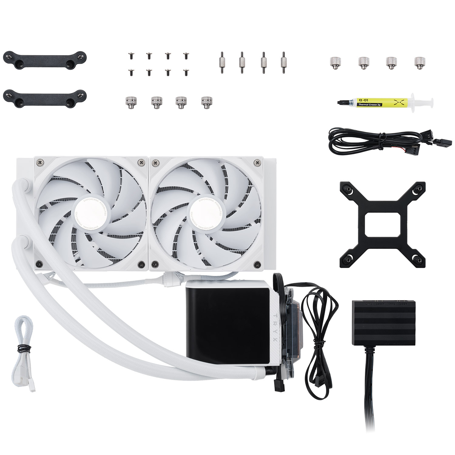 Tryx - TRYX PANORAMA 240mm AIO Liquid Cooler ARGB White