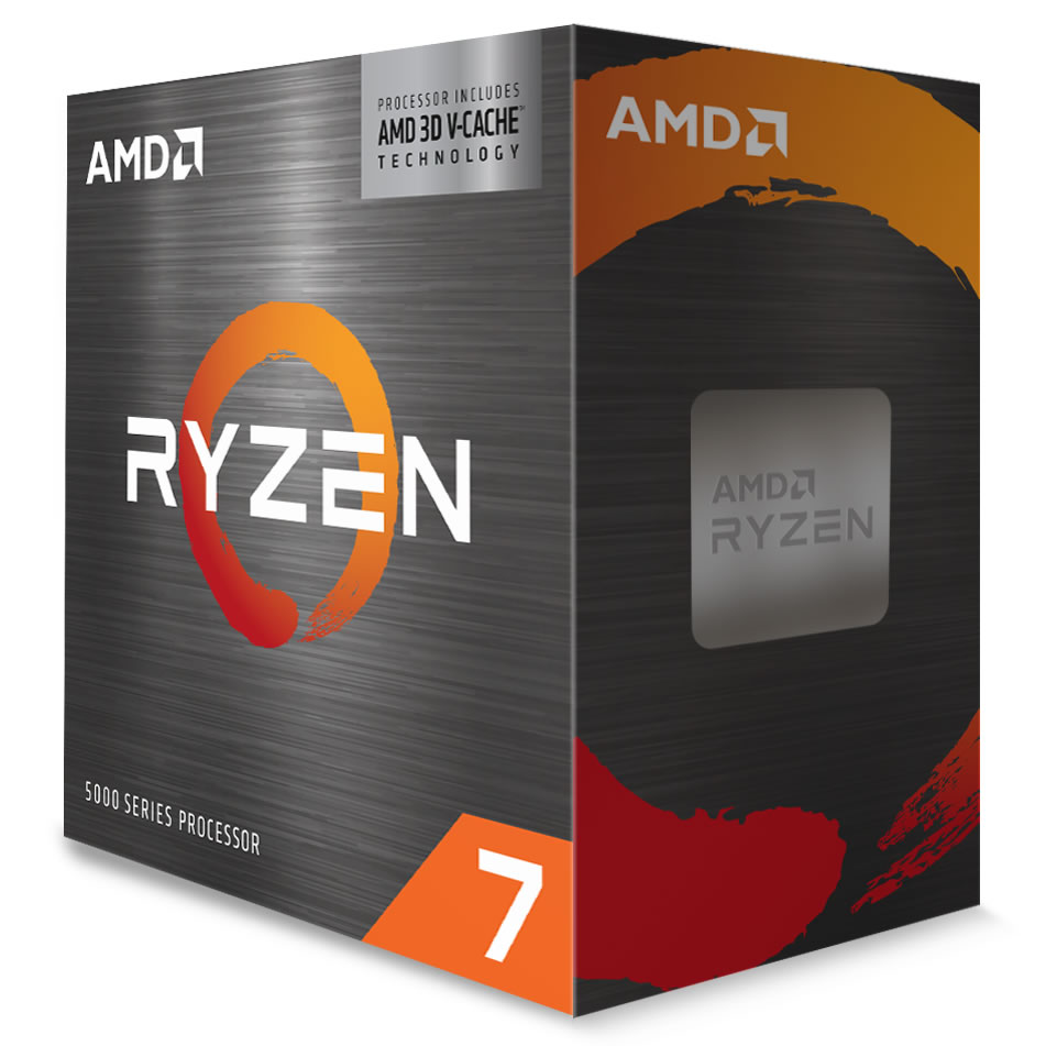  - AMD Ryzen 7 5800X3D Cache Eight Core 4.5GHz  (Socket AM4) Processor - Retail