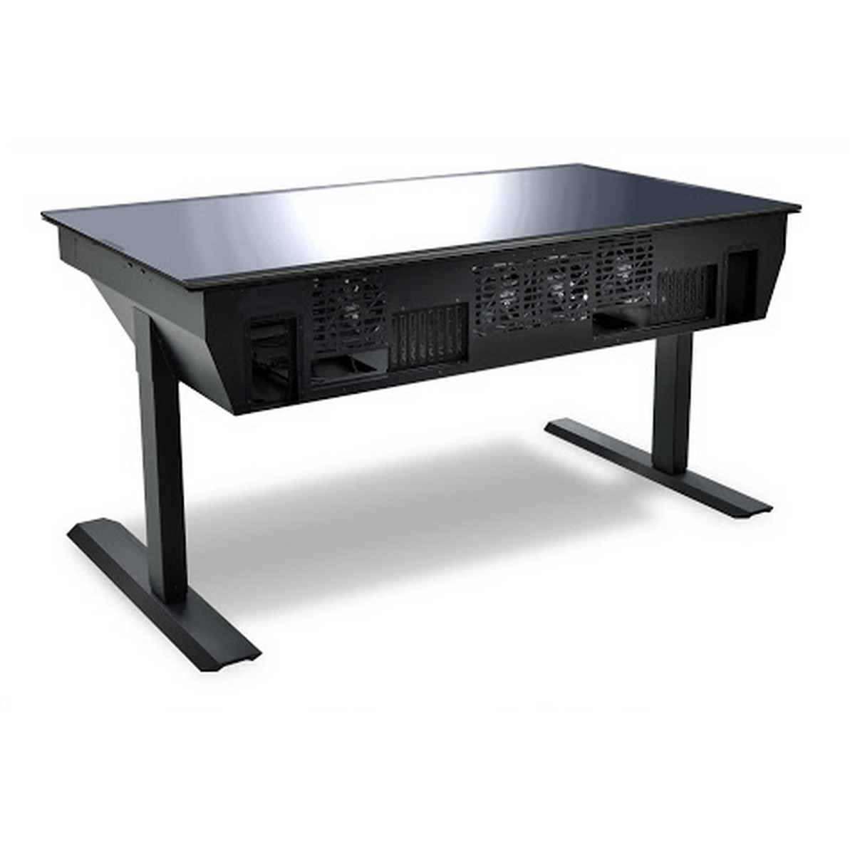 Lian Li - Lian Li DK-05F Electrical Height Adjustable Desk Case - Black