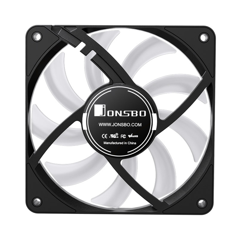 Jonsbo - Jonsbo HF1215 Addressable RGB 15mm Thick 120mm PWM Case Fan - Black