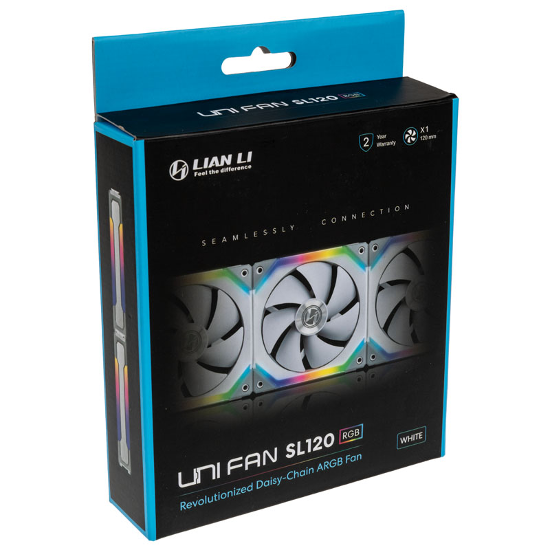 Lian Li - Lian Li UNI SL120 Addressable RGB White 120mm Fan