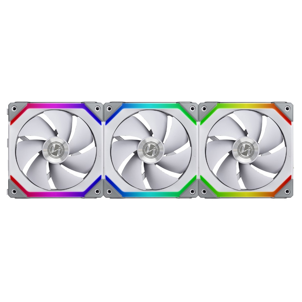  - Lian Li UNI SL120 Addressable RGB White 120mm Fan Triple Pack with Controller