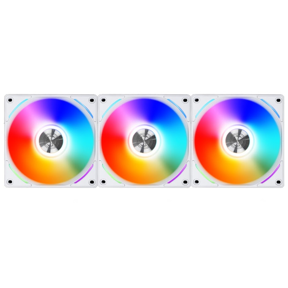 Lian Li UNI AL120 Addressable RGB White 120mm Fan Triple Pack with Controller