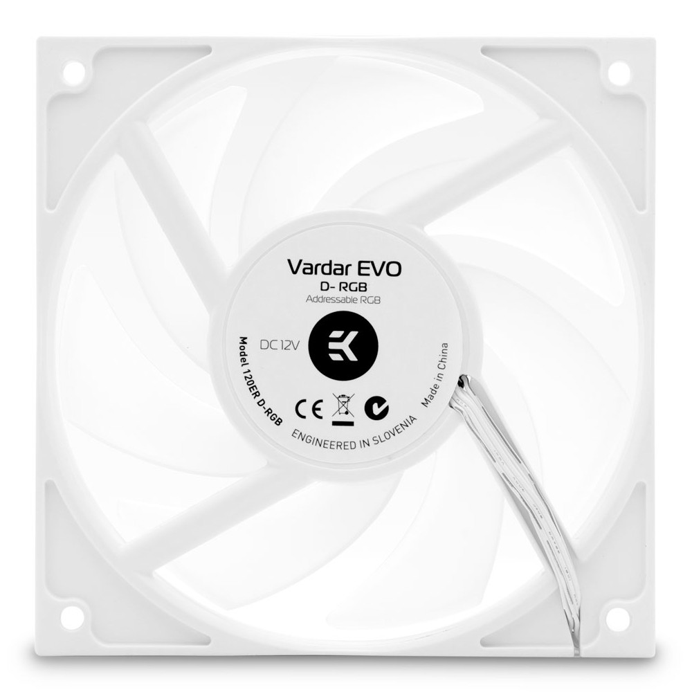 EK Water Blocks - EK Water Blocks EK-Vardar EVO 120ER D-RGB (500-2200 rpm) Fan - White