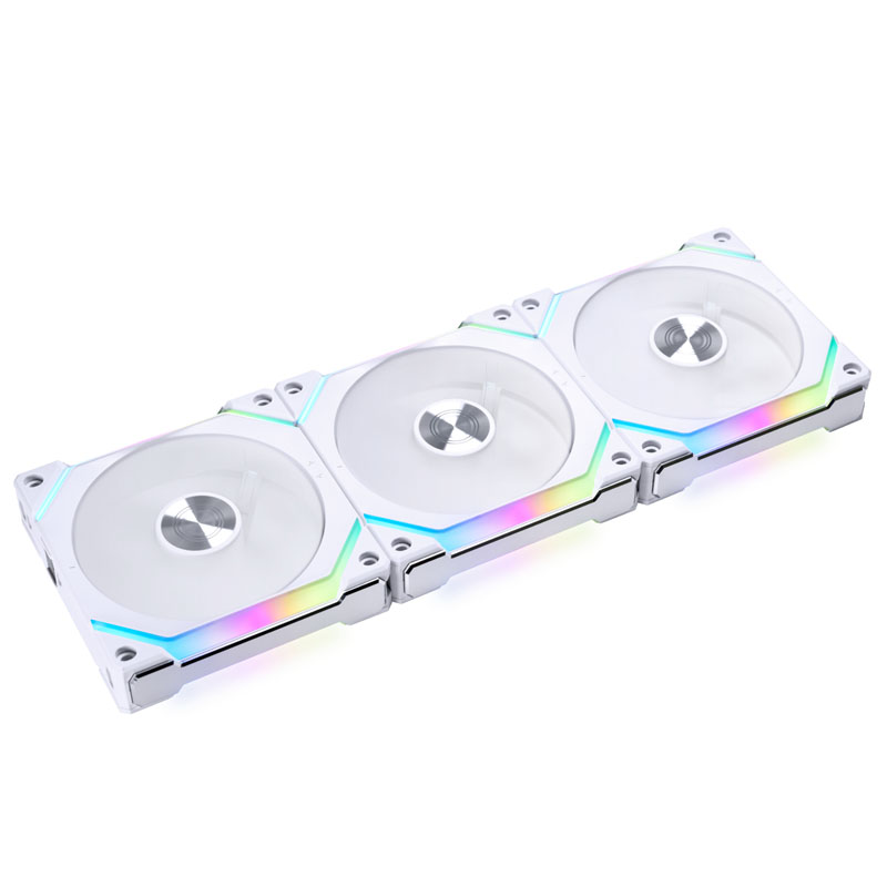 Lian Li UNI SL120 V2 Addressable RGB White 120mm Fan Triple Pack with Controller