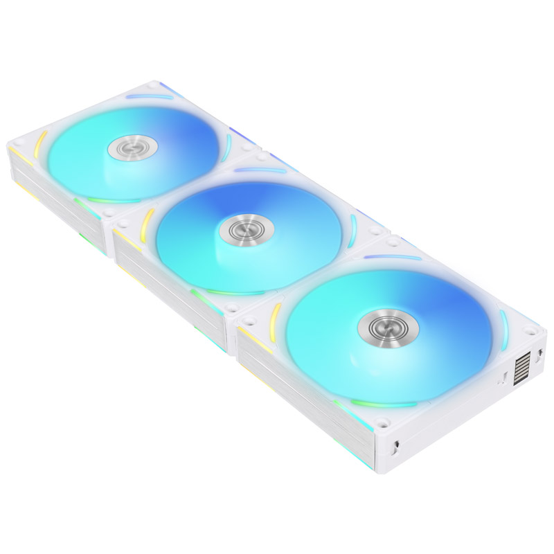 Lian Li UNI AL120 V2 Addressable RGB White 120mm Fan Triple Pack with Controller