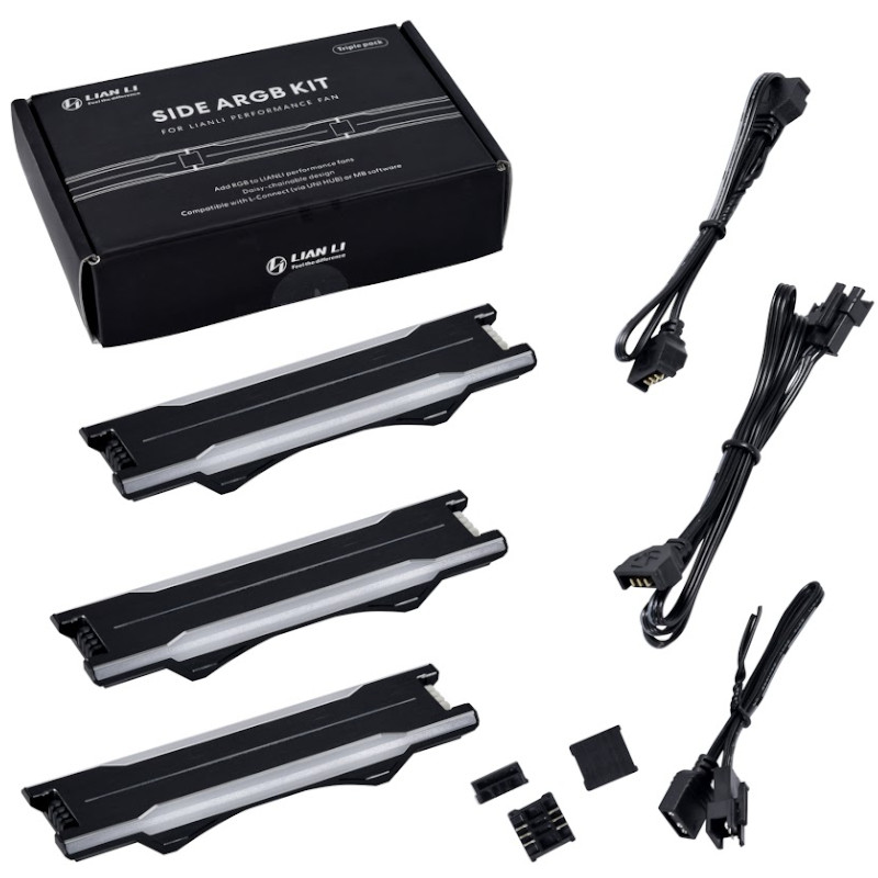 Lian Li - Lian Li ARGB Lighting Strip Triple Pack for UNI P28 Fan - Black
