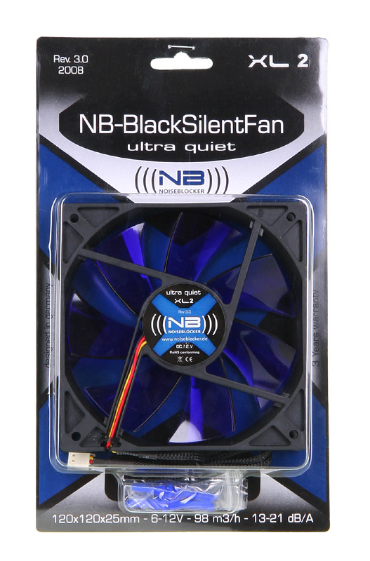 Noiseblocker - Noiseblocker BlackSilent Fan XL2 Fan - 120mm (1500rpm)